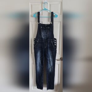 Wallflower Dark Blue Women's Jeans Overalls